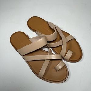 Woman by Common Projects Leather Sandals Ecru Size 38 IT